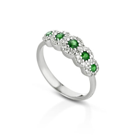 Anello Veretta Smeraldi