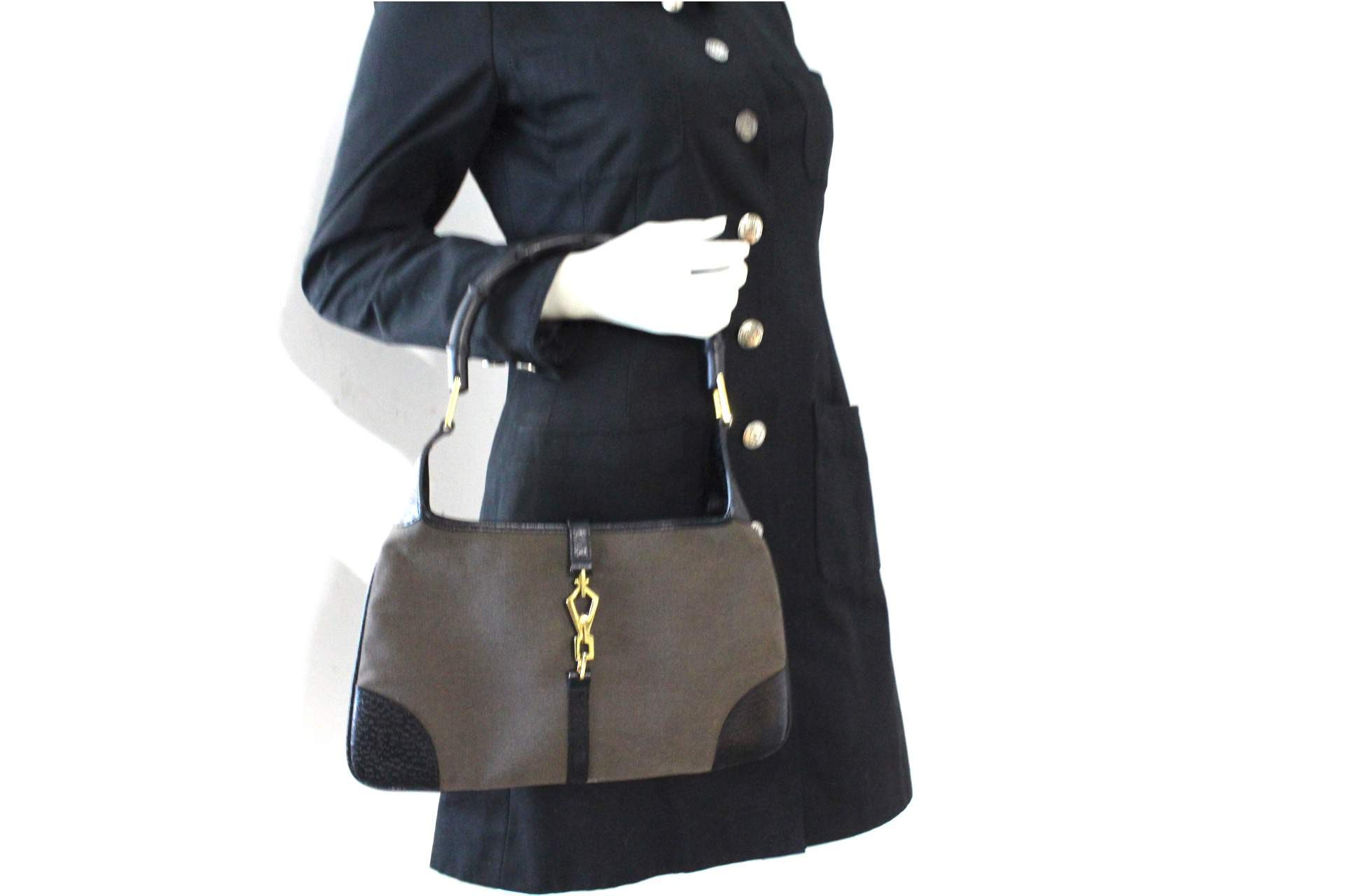 Gucci Jackie Tela Marrone - immagine 2