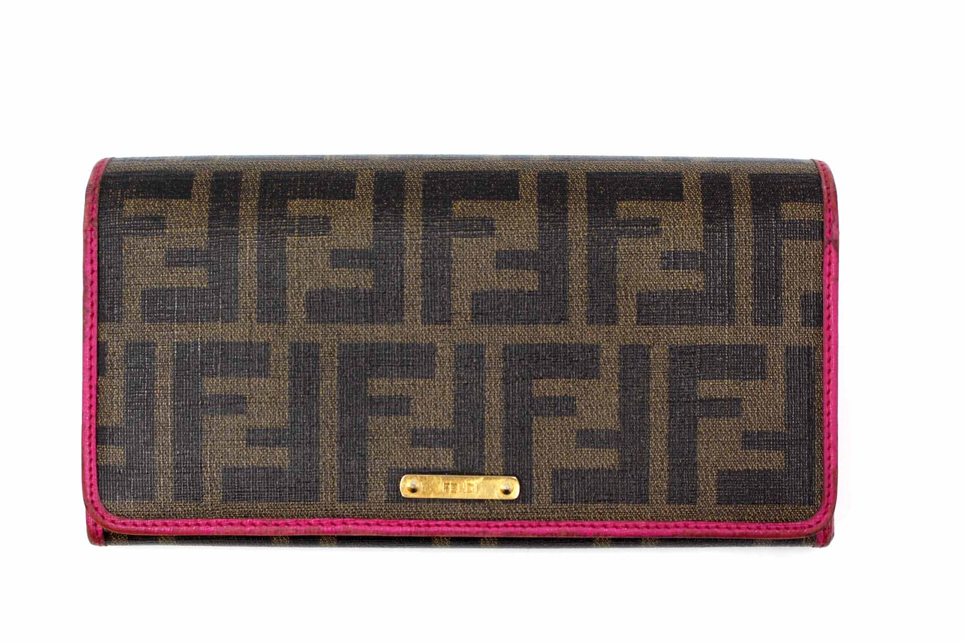 Fendi Portafoglio Zucca Marrone