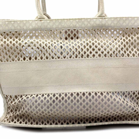 Dior Book Tote Large Tela Crema