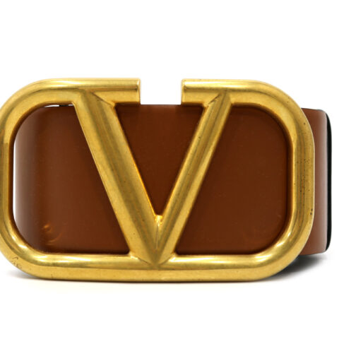 Valentino Cintura Reversibile Pelle Marrone/Nera