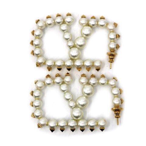 Valentino Orecchini Metallo Dorato e Perle