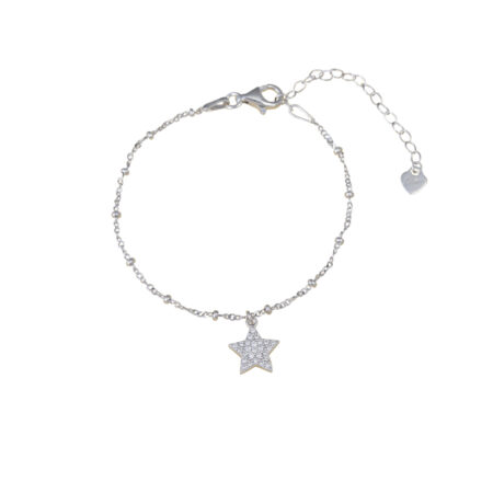 Bracciale charm stella Arg.925