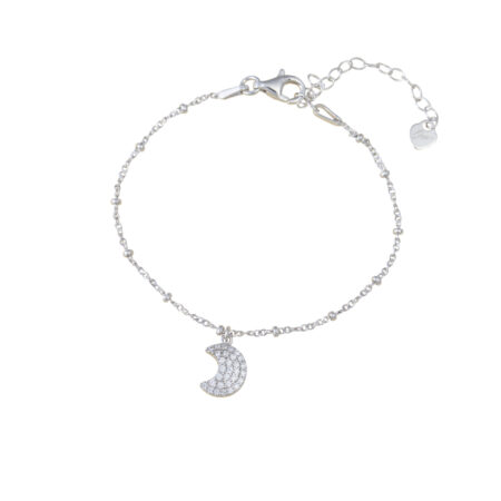Bracciale charm luna Arg.925