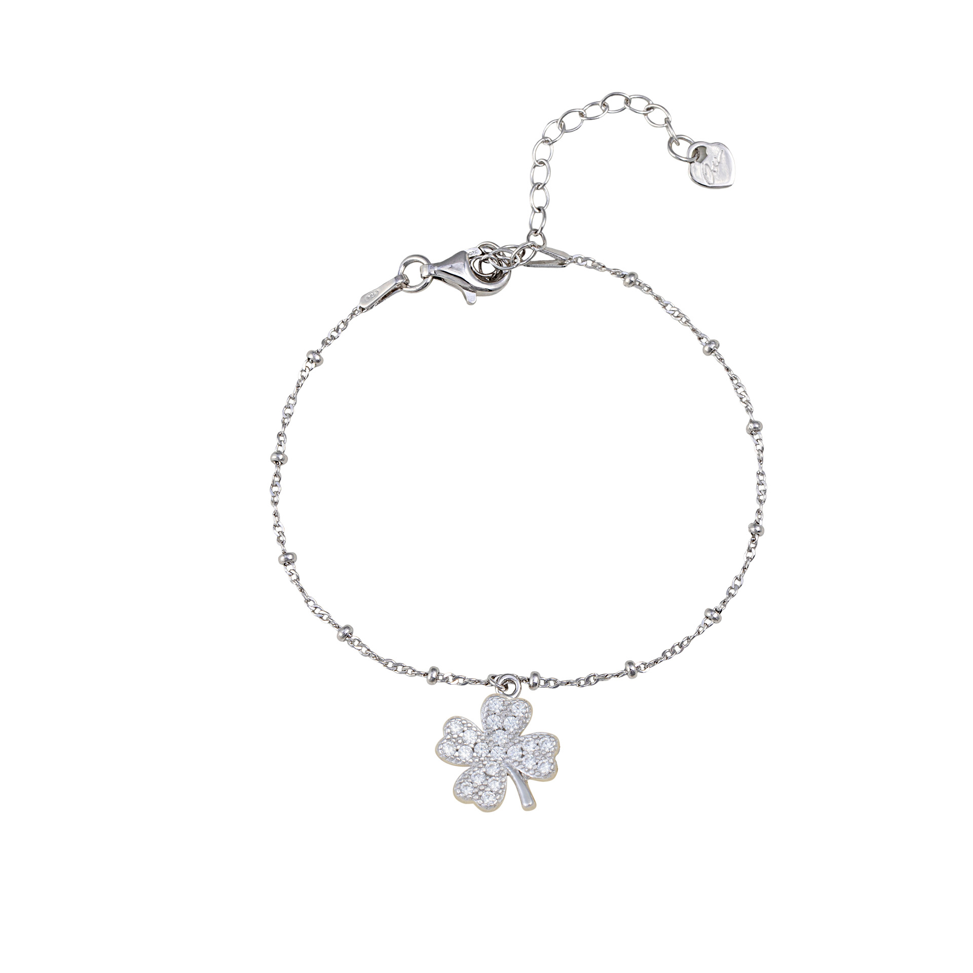 Bracciale charm quadrifoglio