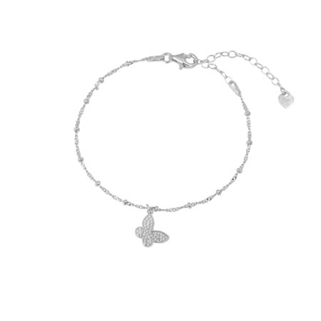 Bracciale charm farfalla Arg.925