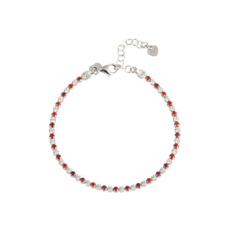 Bracciale tennis zirconi rossi
