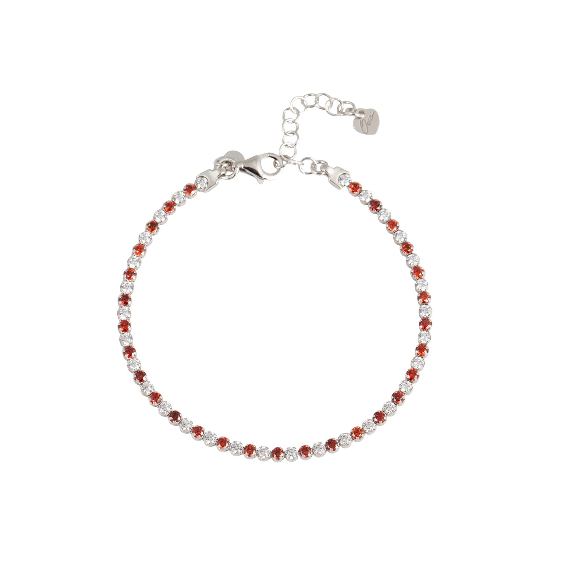 Bracciale tennis zirconi rossi