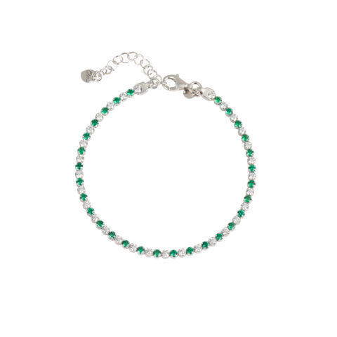 Bracciale tennis zirconi verdi