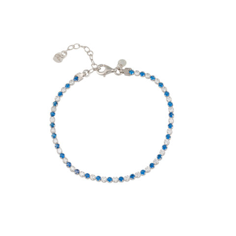 Bracciale tennis zirconi blu