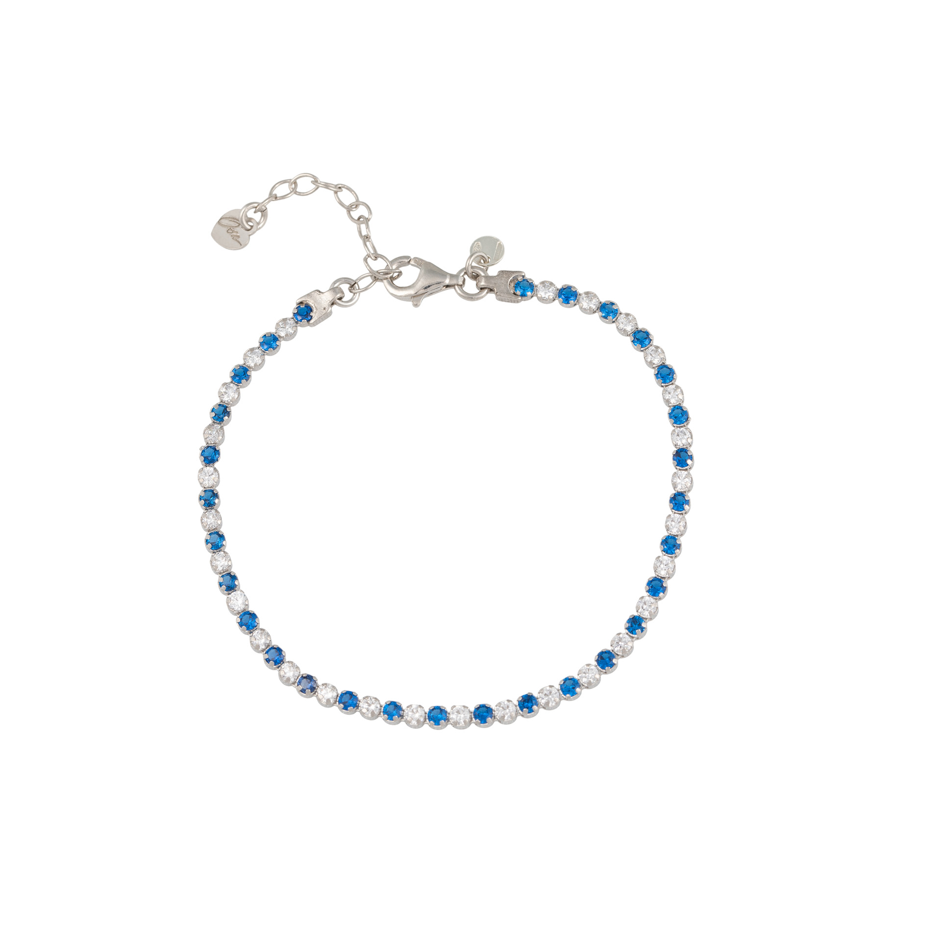 Bracciale tennis zirconi blu