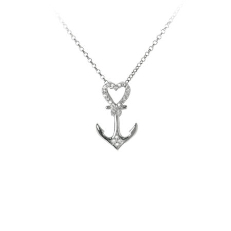 Collana charm ancora Arg.925