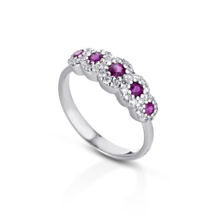 Anello Veretta Rubini