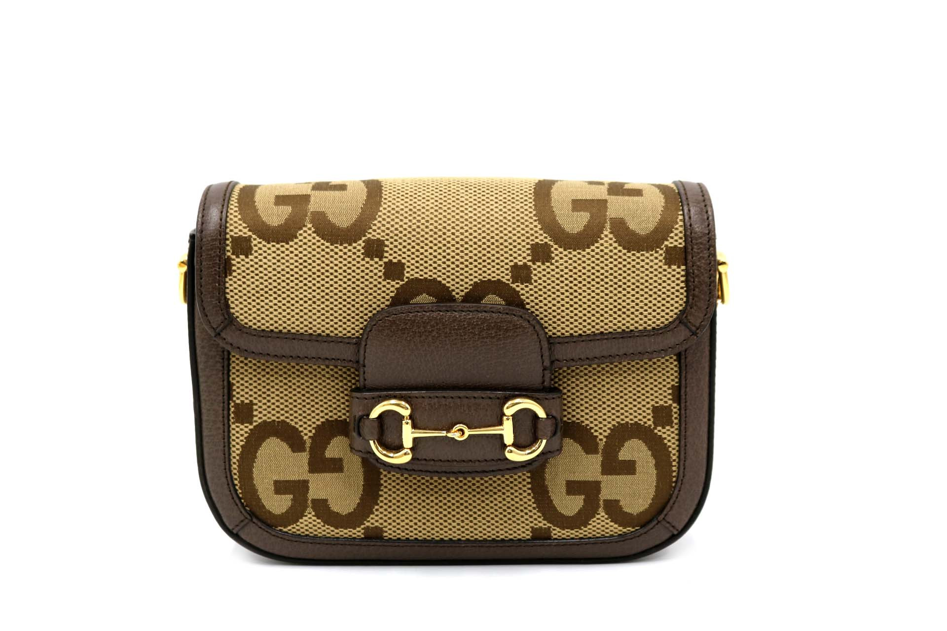 Gucci Horsebit 1955 GG Jumbo Beige