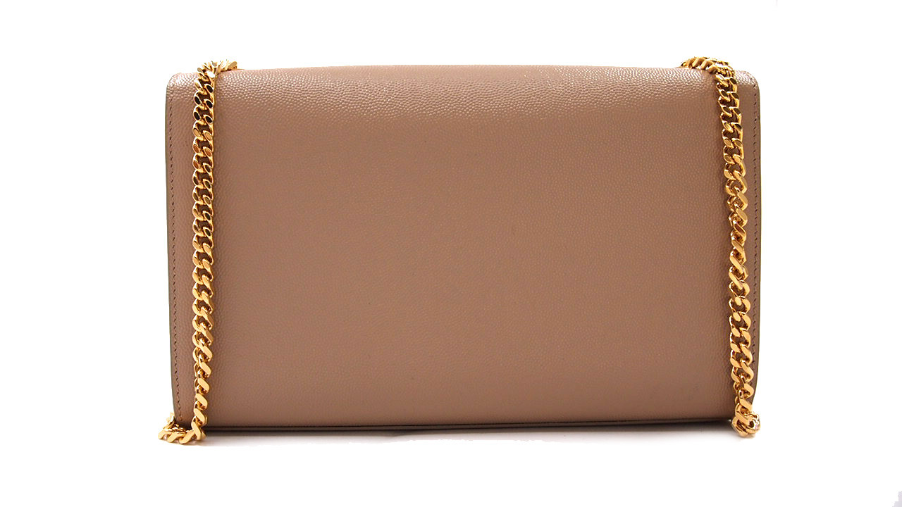 Saint Laurent Kate Medium Pelle Grain De Poudre Dark Beige - immagine 2