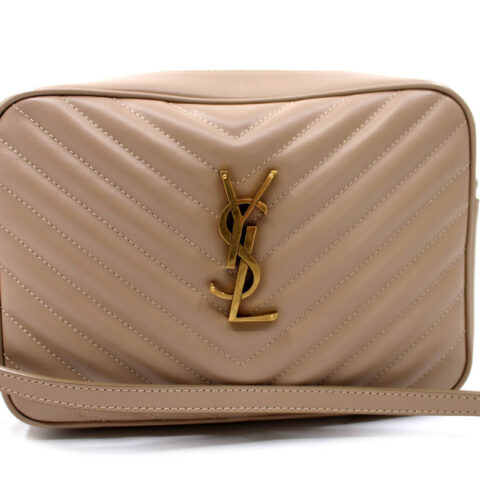 Saint Laurent Camera Bag Lou Pelle Trapuntata Beige