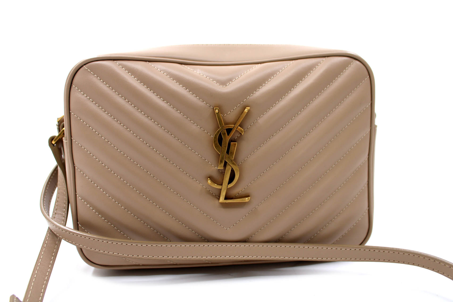 Saint Laurent Camera Bag Lou Pelle Trapuntata Beige