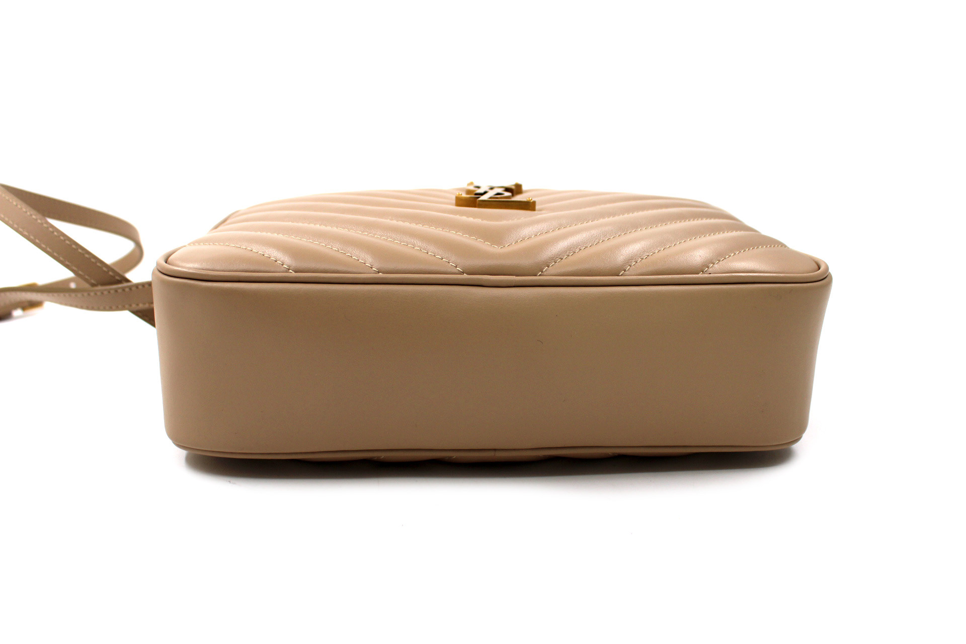 Saint Laurent Camera Bag Lou Pelle Trapuntata Beige - immagine 5