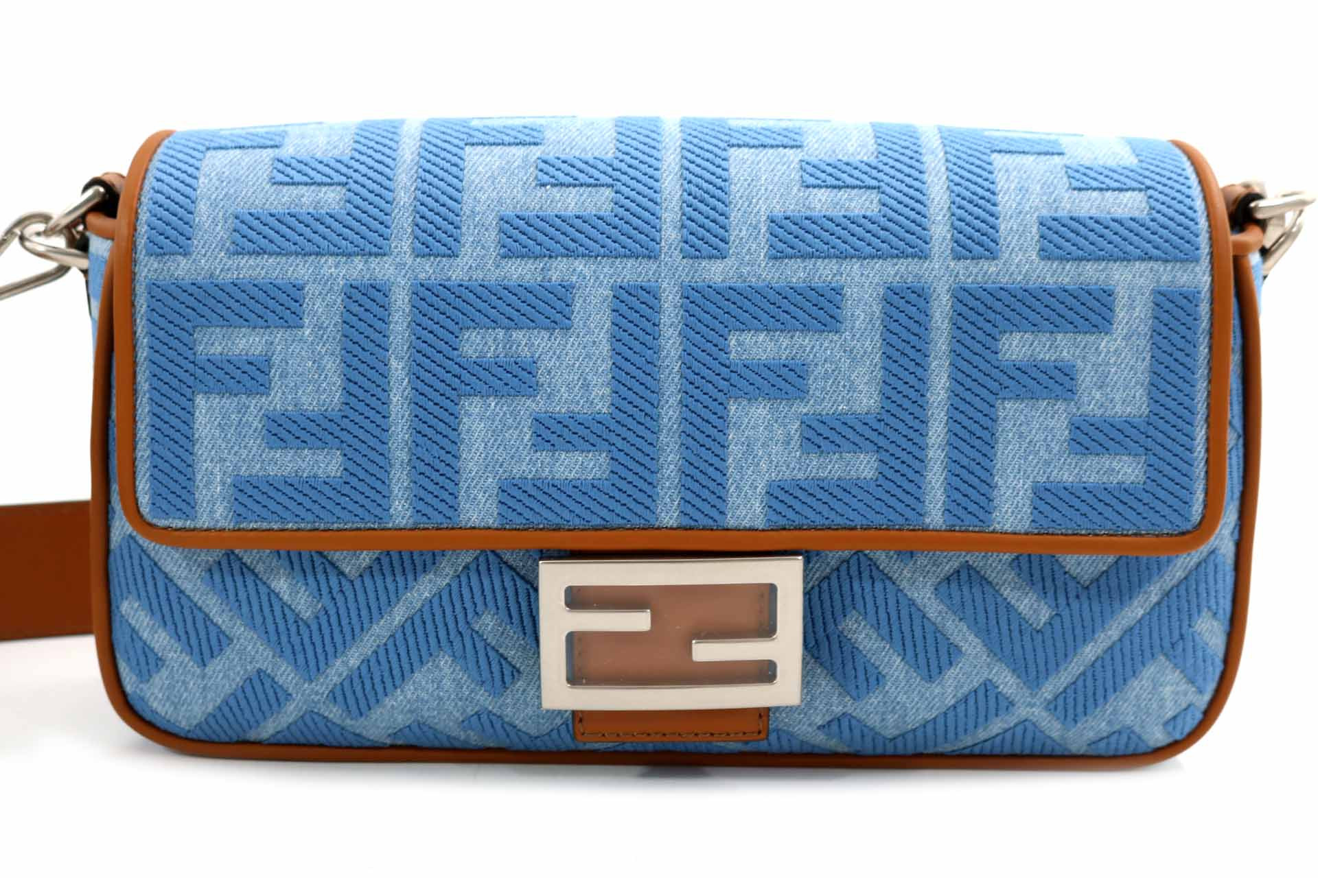 Fendi Baguette Denim Azzurro
