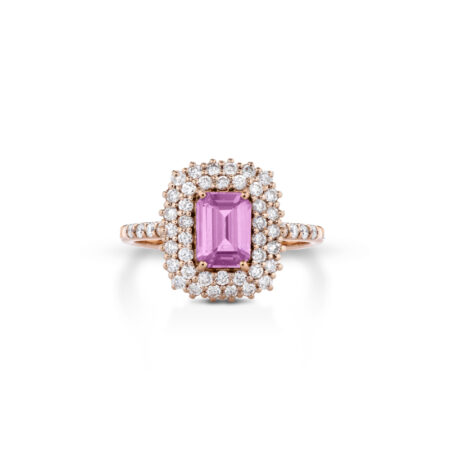 Anello Zaffiro Rosa Prisma