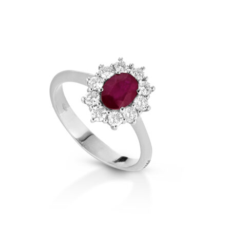 Anello Rubino Crown 18kt