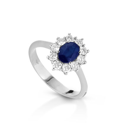 Anello Zaffiro Crown 18kt