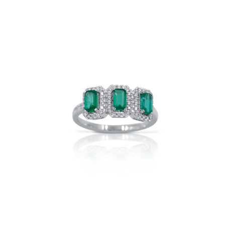 Anello Trilogy Smeraldi Artemide