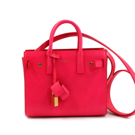 Saint Laurent Sac de Jour Nano Pelle Rosa Fluo