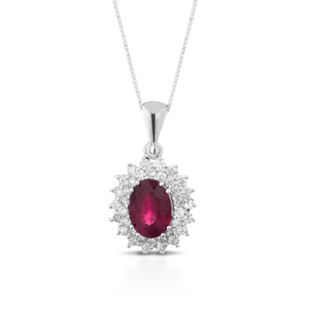 Collana Rubino Crown 18kt