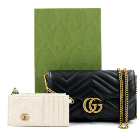 Gucci Borsa a Spalla GG Marmont Misura Piccola Pelle Nera