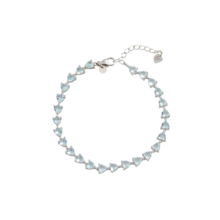 Bracciale Tennis Cuori Celesti Arg.925
