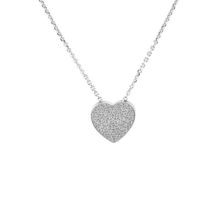 Collana Cuore Scatolato Arg.925