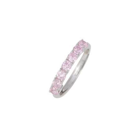 Anello Veretta Zirconi Rosa Arg.925 Regolabile