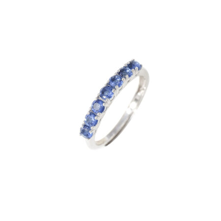 Anello Veretta Zirconi Blu Arg.925 Regolabile