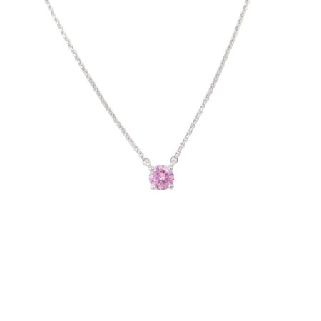 Collana Punto Luce Rosa Arg.925