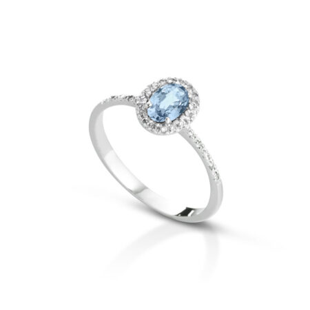 Anello Acqua Marina Kate 18kt