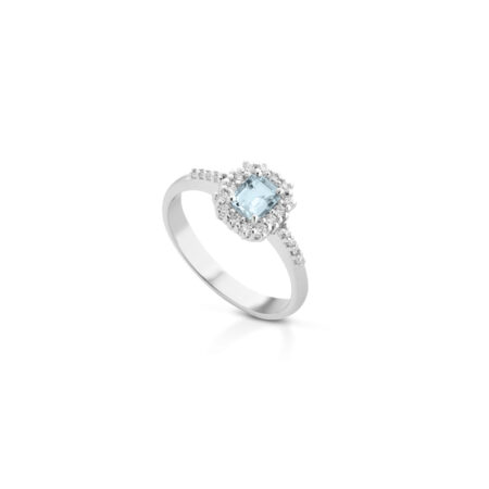 Anello Acqua Marina Respiro 18kt