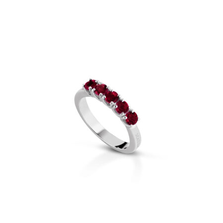Anello Veretta Quintessenza Rubini 18kt