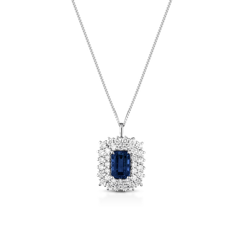 Collana Zaffiro Imperiale 18kt