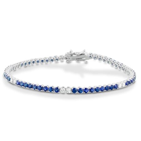 Bracciale Tennis Zaffiri Naturali 18kt