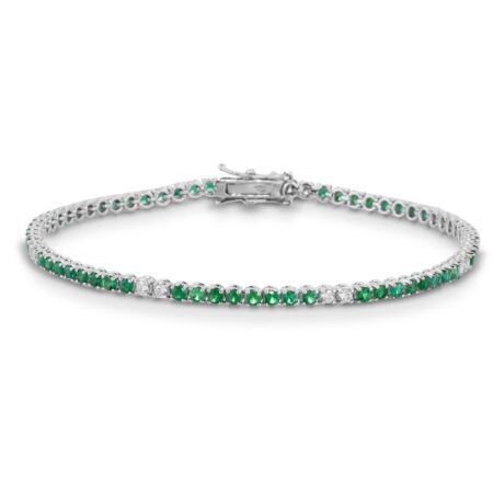 Bracciale Tennis Smeraldi Naturali 18kt