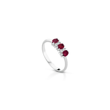 Anello Trilogy Rubini Principessa 18kt