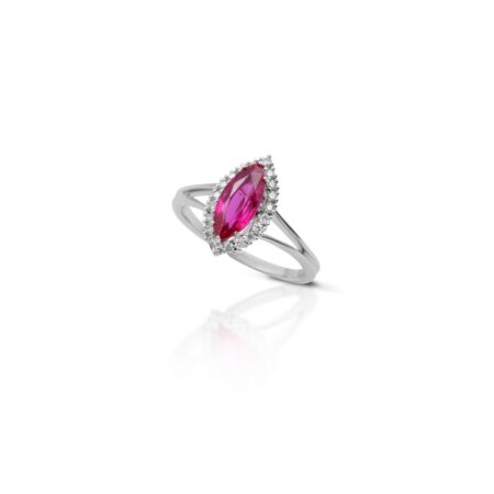 Anello Rubino Marquise 18kt