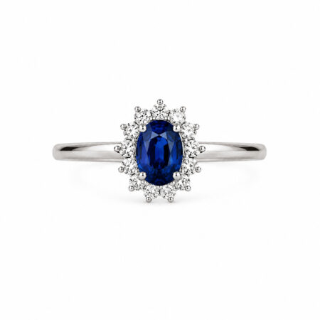 Anello Zaffiro Promessa 18kt