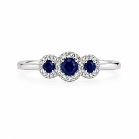 Anello Trilogy Zaffiri 18kt