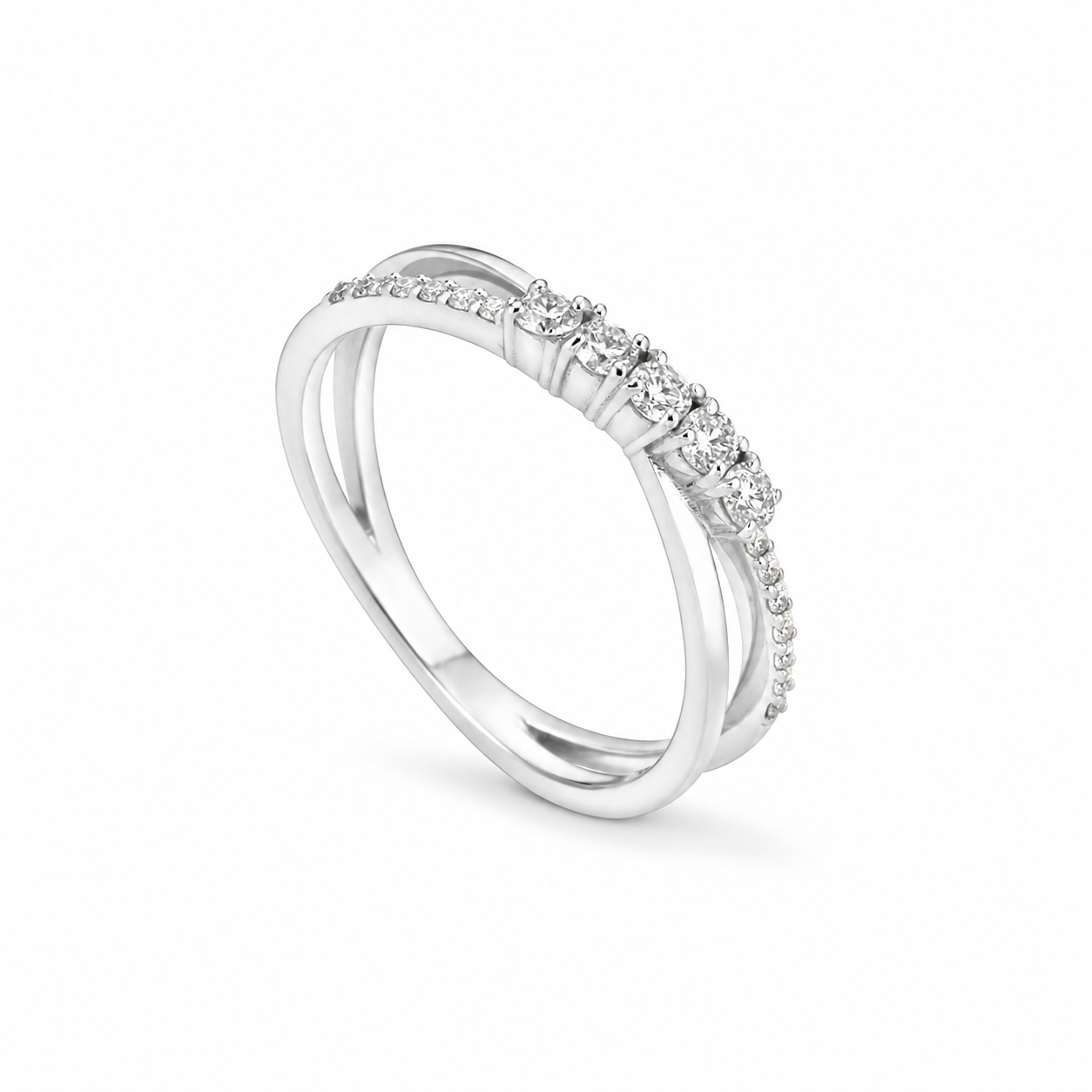 Anello Veretta intreccio 18kt