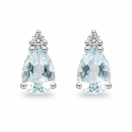 Orecchini Acquamarina Goccia Celeste Oro 18kt