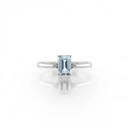 Anello Acqua Celeste 18kt