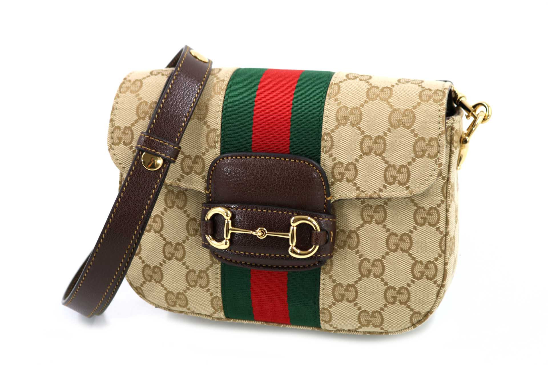Gucci Horsebit 1955 Borsa a Spalla Misura Piccola GG Beige - immagine 3