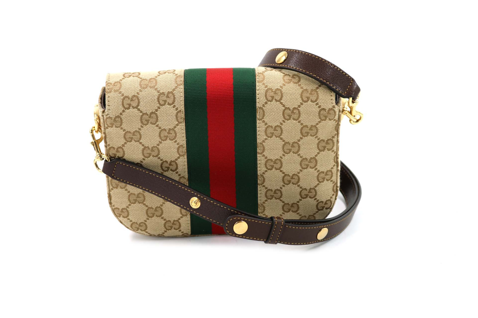 Gucci Horsebit 1955 Borsa a Spalla Misura Piccola GG Beige - immagine 4